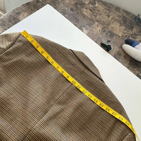 Vintage Brooks Brothers 100% Wool Houndstooth Sport Coat Dark Academia - Picture 12 of 13